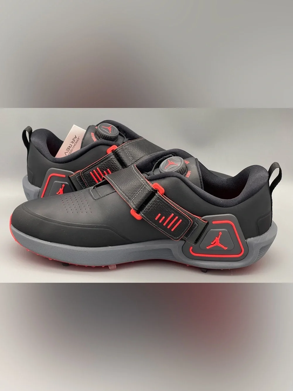 Air Jordan Rev Golf Shoes Spikes Black Red Infrared FV6338-001 Mens Size 9 NEW